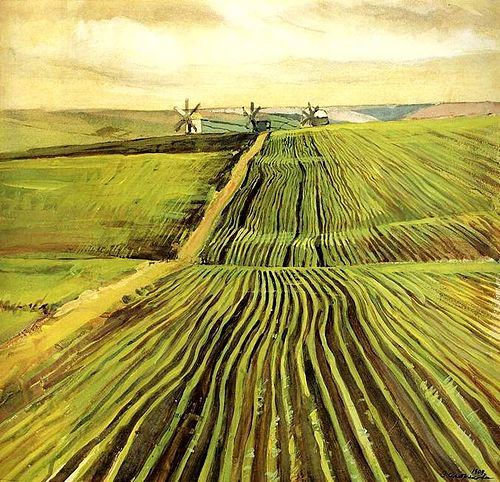 The Shoots of Autumn Crops, 1908, Zinaida Serebryakova
