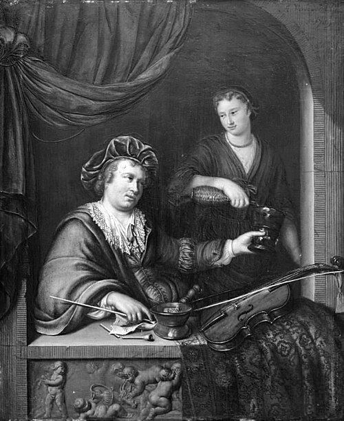 Master and Maid, 1709, Abraham van der Eyk