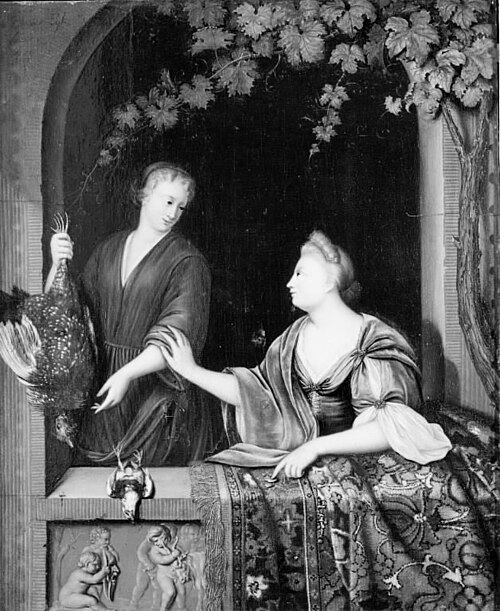 Mistress and Maid, 1709, Abraham van der Eyk