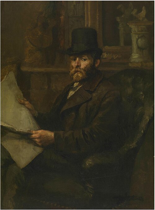 The sculptor Robert Fabri, 1885, Jan Stobbaerts