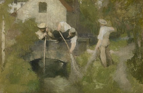 Dredging in the Woluwe, 1896, Jan Stobbaerts