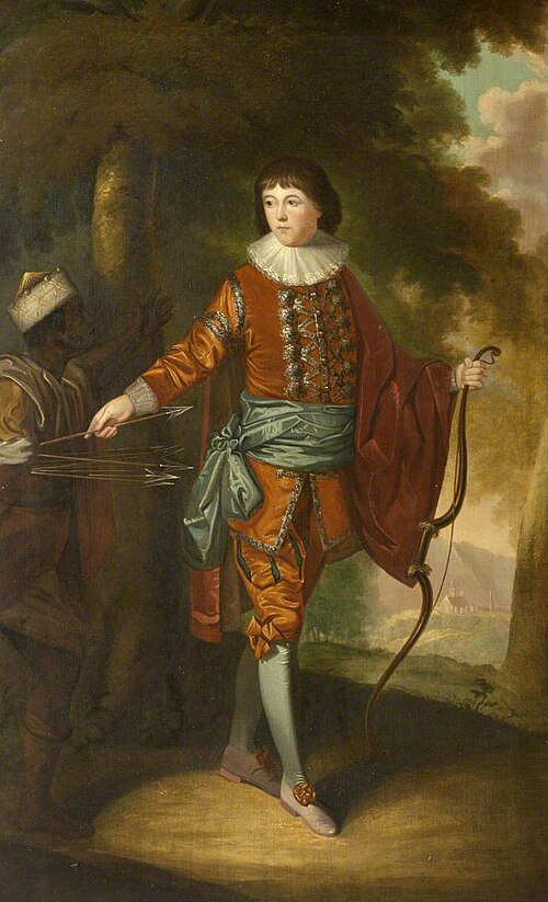 John Delaval (1756-1775) as an Archer, with a Blackamoor Page, 1770, William Bell