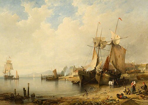 Ebb Tide: Dundee from Broughty Ferry, 1856, Edmund Thornton Crawford