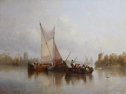 A Dutch River Scene, , Edmund Thornton Crawford