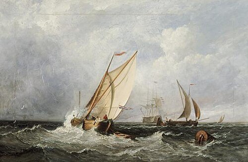 Closehauled: Crossing the Bar, 1861, Edmund Thornton Crawford