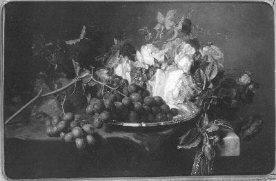 Bloemen en vruchten, 1862, Adriana Johanna van Haanen