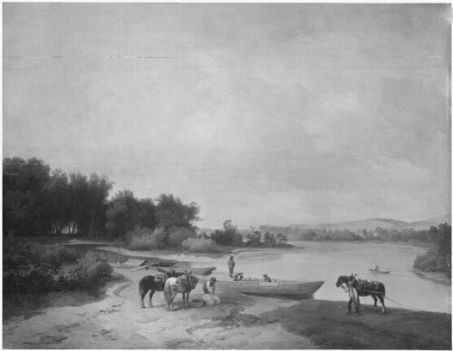 River - scenery, 1849, Johann Gualbert Raffalt
