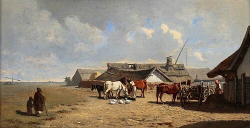Farm with Horses, , Johann Gualbert Raffalt