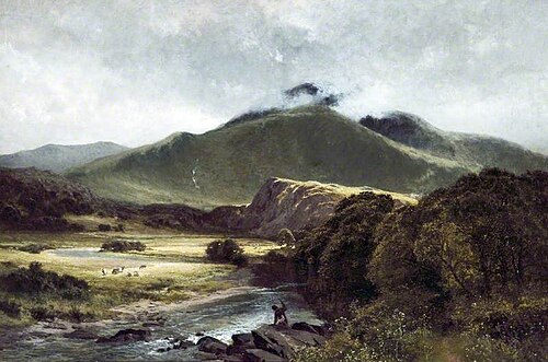 Landscape in the Glaslyn Valley, 1877, James Peel