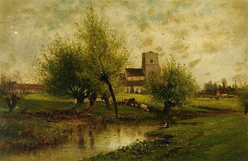 Landscape with a River, 1877, James Peel