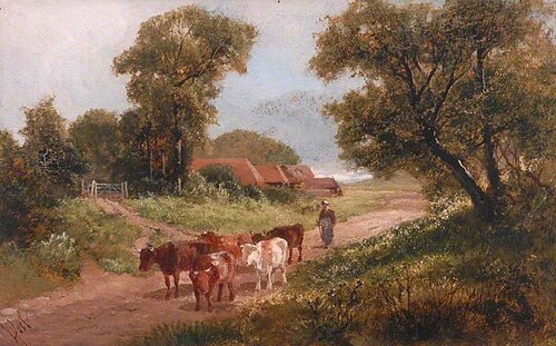 Landscape with Cows and Cowman, , James Peel