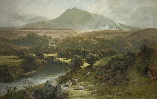 Landscape: River and Mountains, 1900, James Peel
