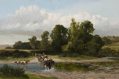 A Ford on the Whiteadder, Berwickshire, , James Peel