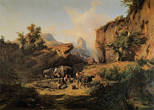 Landscape with Charcoal Burners, 1861, András Markó