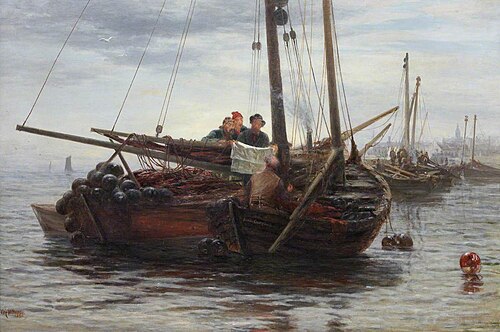 Reading the War News, 1881, William Fleming Vallance