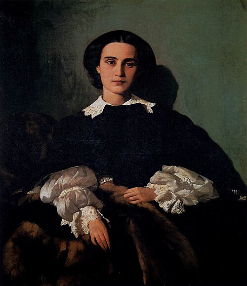 Portrait of the Noblewoman Marrocchi, 1857, Antonio Puccinelli