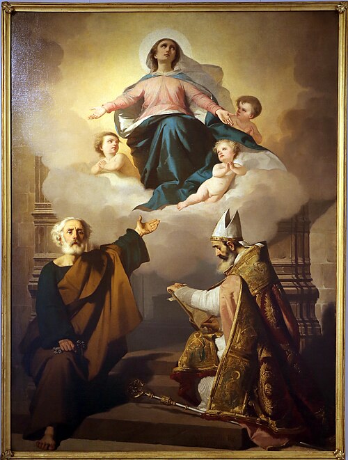 Assumption of Mary with SS. Peter and Agostino, 1859, Antonio Puccinelli
