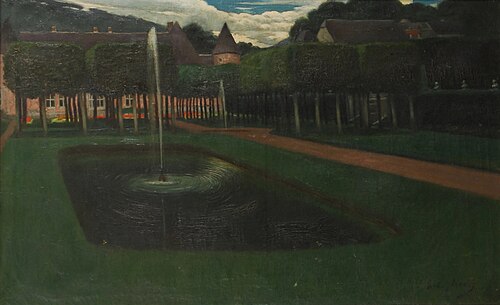 Fountain in the park, 1922, Gustave Max Stevens