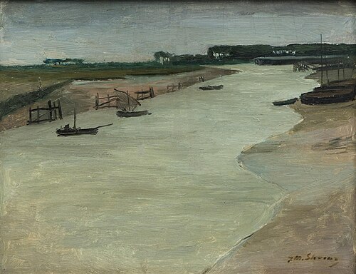 Landscape in Nieuwpoort, 1923, Gustave Max Stevens