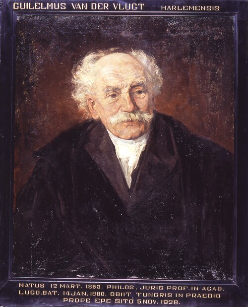 Portret van Willem van der Vlugt, hoogleraar Wijsbegeerte van het recht te Leiden, 1920, Menso Kamerlingh Onnes