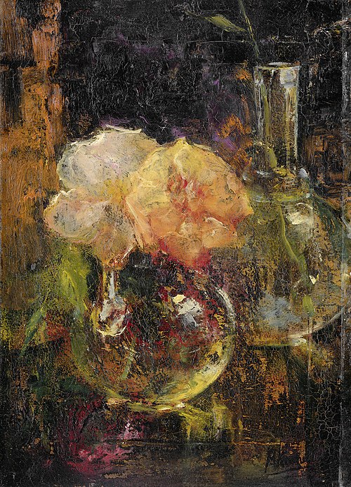 Yellow Roses in a Carafe, 1896, Menso Kamerlingh Onnes