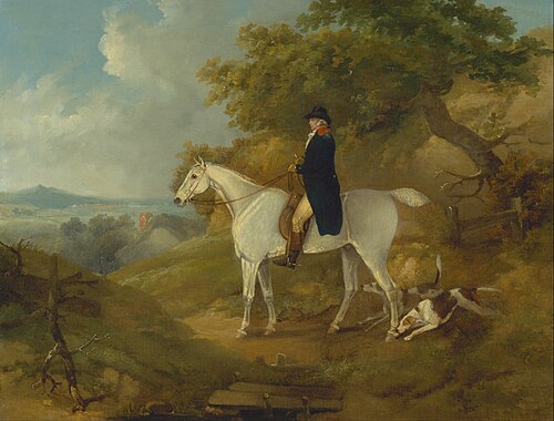 George Morland on his Hunter, 1794, Thomas Hand