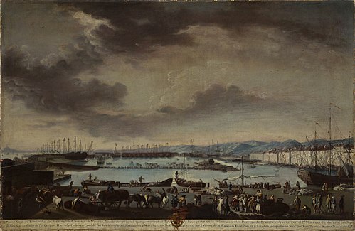 View of the Old Port of Toulon (El puerto viejo de Tolón), 1771, Juan Patricio Morlete Ruiz