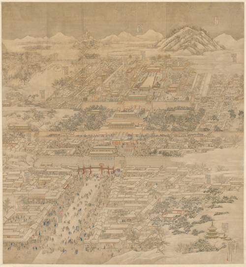 徐扬京师生春诗意图轴, 1767, Xu Yang