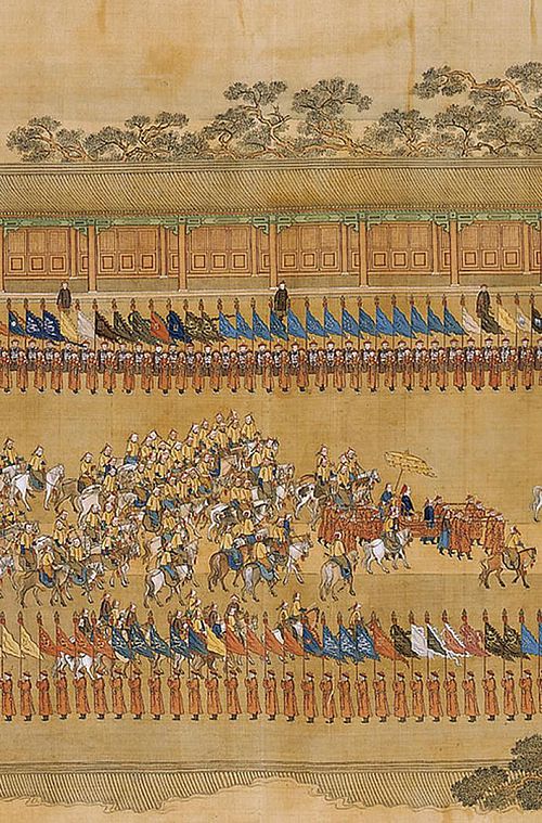 徐扬乾隆皇帝南巡图卷之返回京师, , Xu Yang