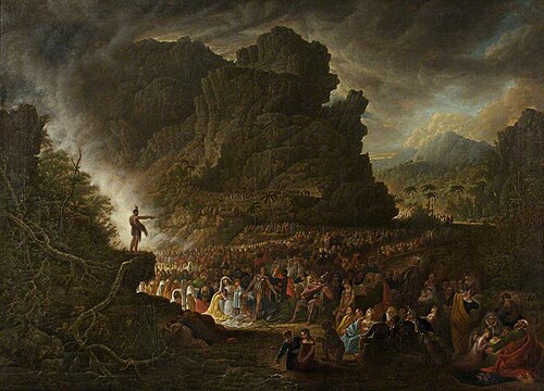 Saint John Preaching in the Wilderness, 1821, Samuel Colman