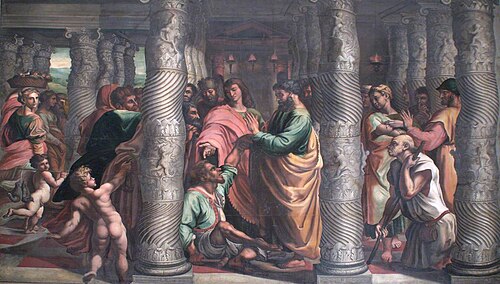 Saint Peter and Saint John at the Beautiful Gate (after Raphael), 1697, Henry Cooke