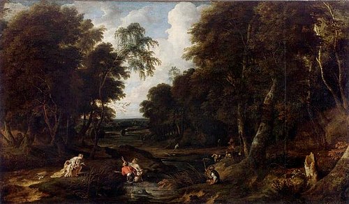 Paysage avec les paysans refoulant Latone, 1700, Jacques d'Arthois