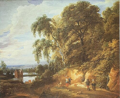 View of the woods of Soignies and the ponds of the Rood Klooster, , Jacques d'Arthois