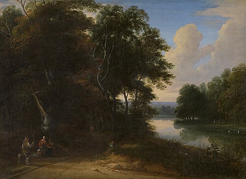 Boslandschap met rivier, 1665, Jacques d'Arthois