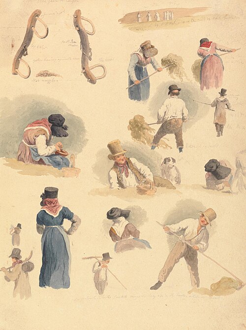 Studies of Haymakers, 1807, Robert Hills