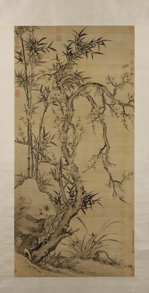 杨晋梅竹兰石图轴, , Yang Jin