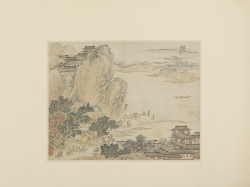 杨晋秋山楼阁页, , Yang Jin
