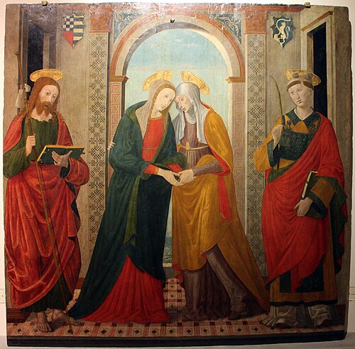 visitazione tra i ss. jacopo e stefano, 1505, Alesso di Benozzo
