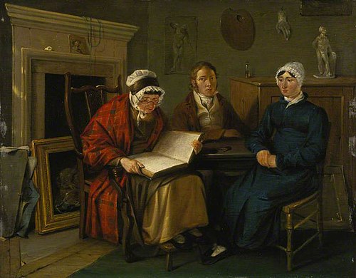 Alexander Carse, about 1770 - 1843. Artist (Self-portrait) (Probably Alexander Carse with his mother, 1795, Alexander Carse