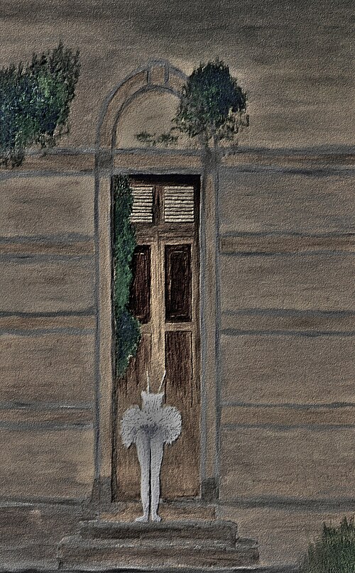 A Invisible dancer, moon light 1978. A soft inner light passes through the top of the door, 1978, Sergio Valle Duarte