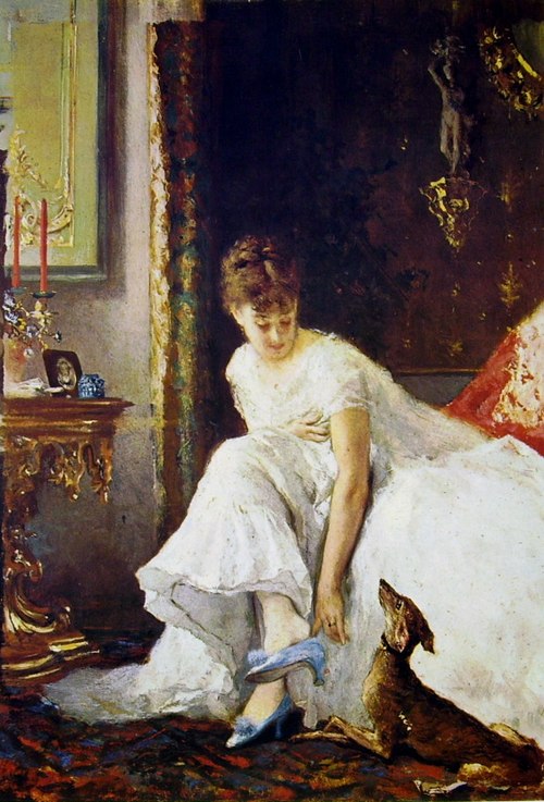 La dame en blanc, 1850, Vito D'Ancona