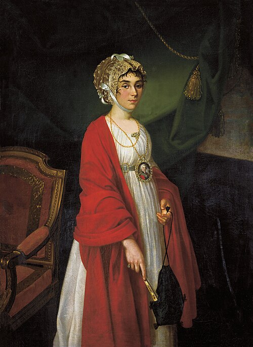 Porträt der Praskovia Kovalyova-Zhemchugova, 1803, Nikolay Argunov