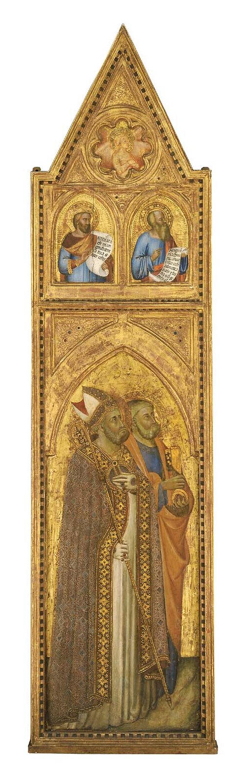 Saints Augustine and Peter (left panel), , Niccolò di ser Sozzo