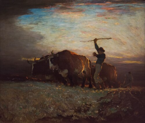 Labour aux premières lueurs du jour, 1900, Horatio Walker