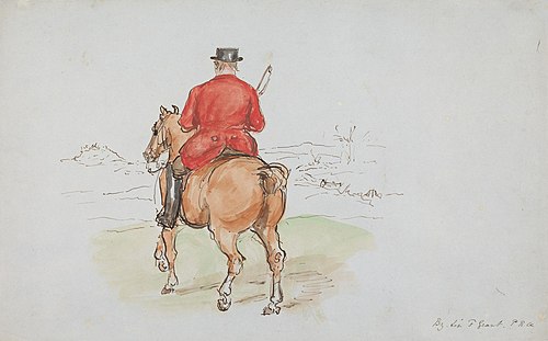 Back View of Stout Rider on a Chestnut Horse, , Francis Grant