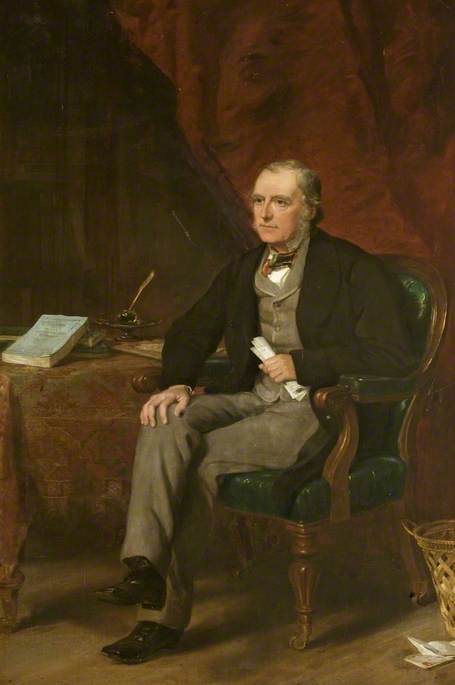 Edward Holland (1806–1875), First Chairman of the Council and Saviour of the College in Its Early Ye, 1865, Francis Grant