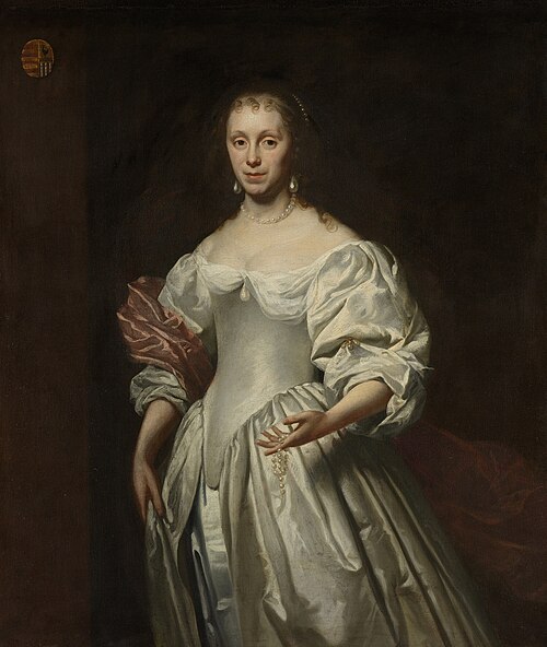 Portrait of Cornelia Craen van Haeften (1622-78), lady of Schorrestein and wife of Johannes Servaes , 1670, Cornelis (II) Janssens van Ceu