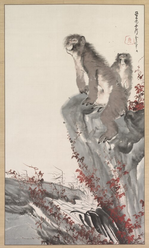 Monkeys by a Stream, 1796, Nagasawa Rosetsu