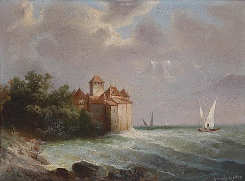 Blick auf Schloss Chillon am Genfersee, , Hubert Sattler