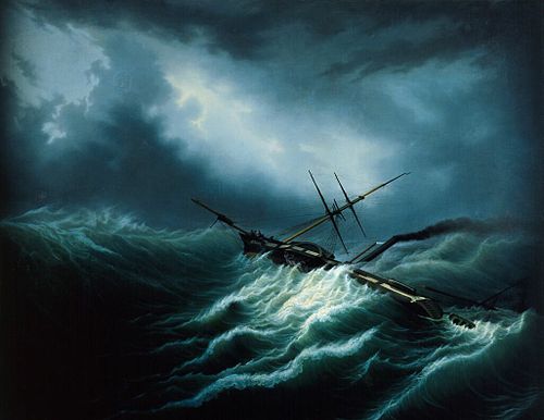 10. März 1835, Orkan auf der Nordsee, 1836, Hubert Sattler